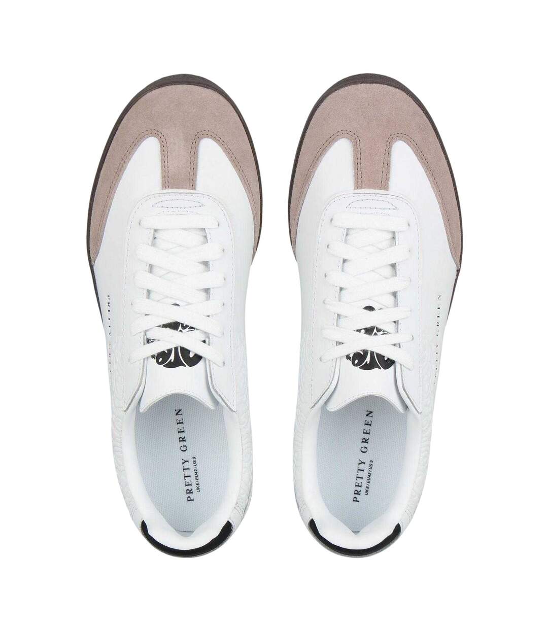 Mens Moorgate Leather Trainers White Pretty Green-3