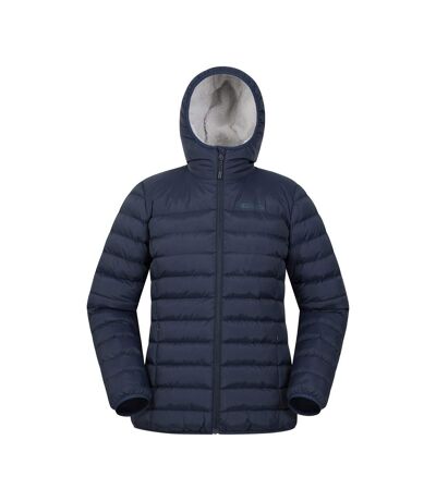 Mountain Warehouse Womens/Ladies Faux Fur Lined Padded Jacket (Navy) - UTMW1985