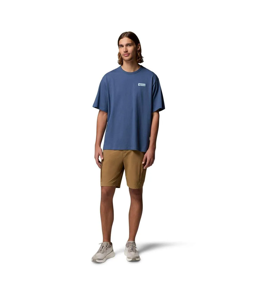 T-shirt Motif/style Logo Dans Le Dos Icon Homme Bleu Gris Columbia-3