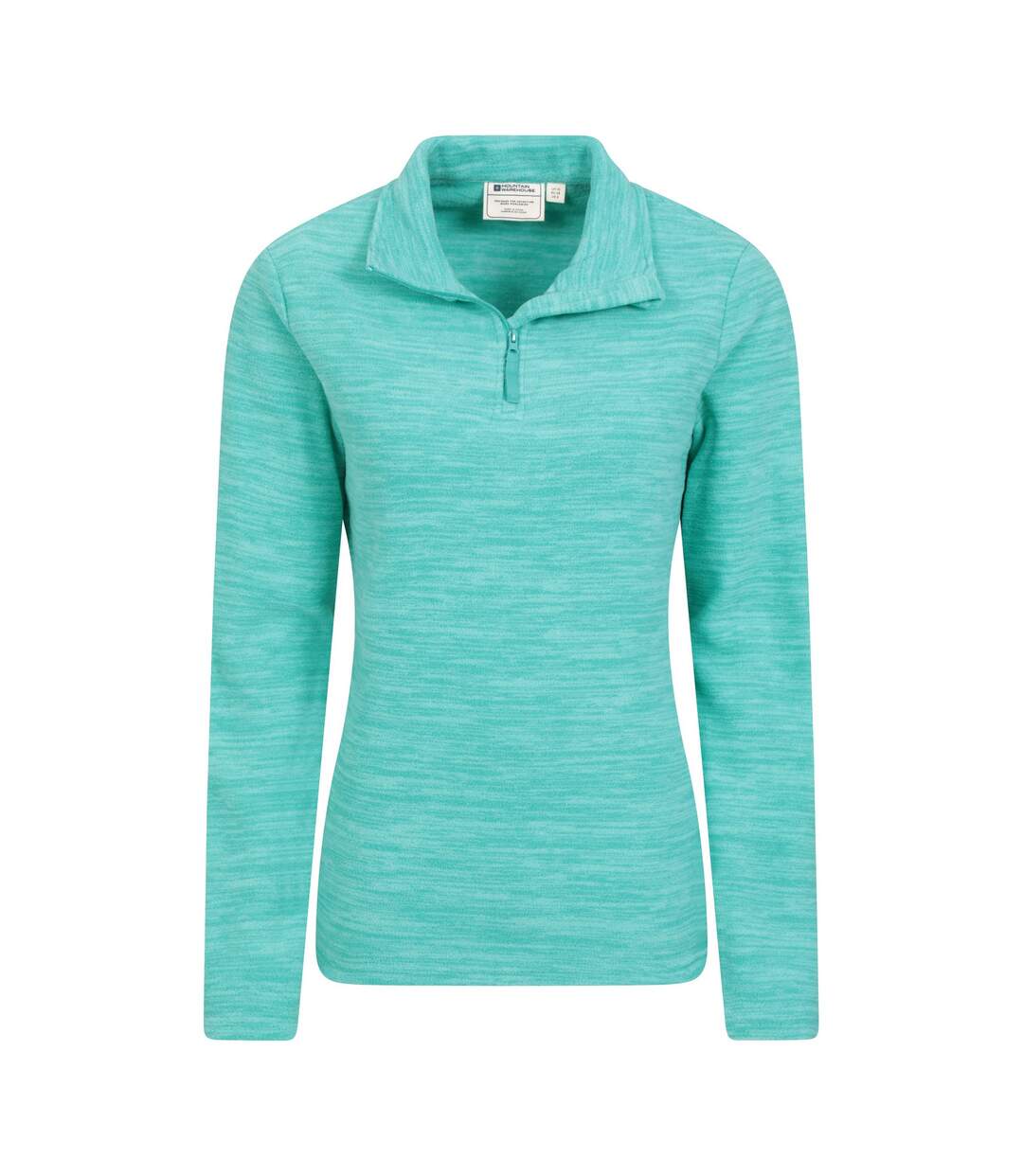 Womens/ladies snowdon melange fleece top turquoise Mountain Warehouse