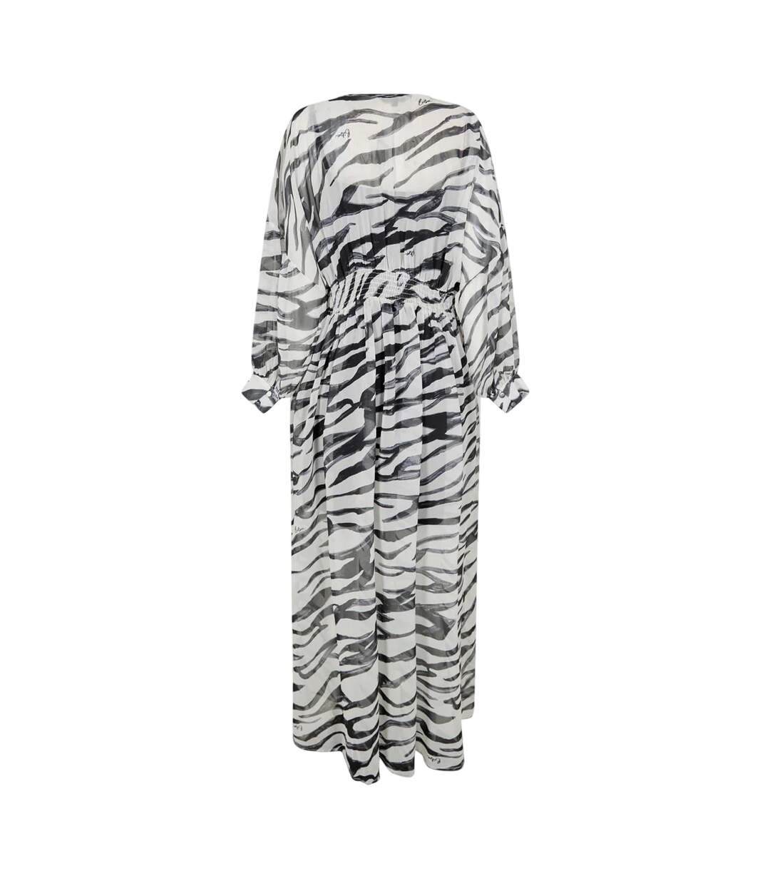 Womens/ladies Little Mistress Zebra Print Maxi Dress White Black Biba-3