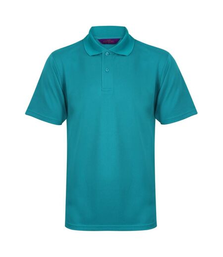 Henbury Mens Coolplus® Pique Polo Shirt (Bright Jade)