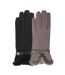 Isotoner Gants femme tactiles, chauds, doublés imitation fourrure, taille unique-2