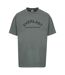 Mens Flock Print Cotton T-shirt Grey Everlast-1