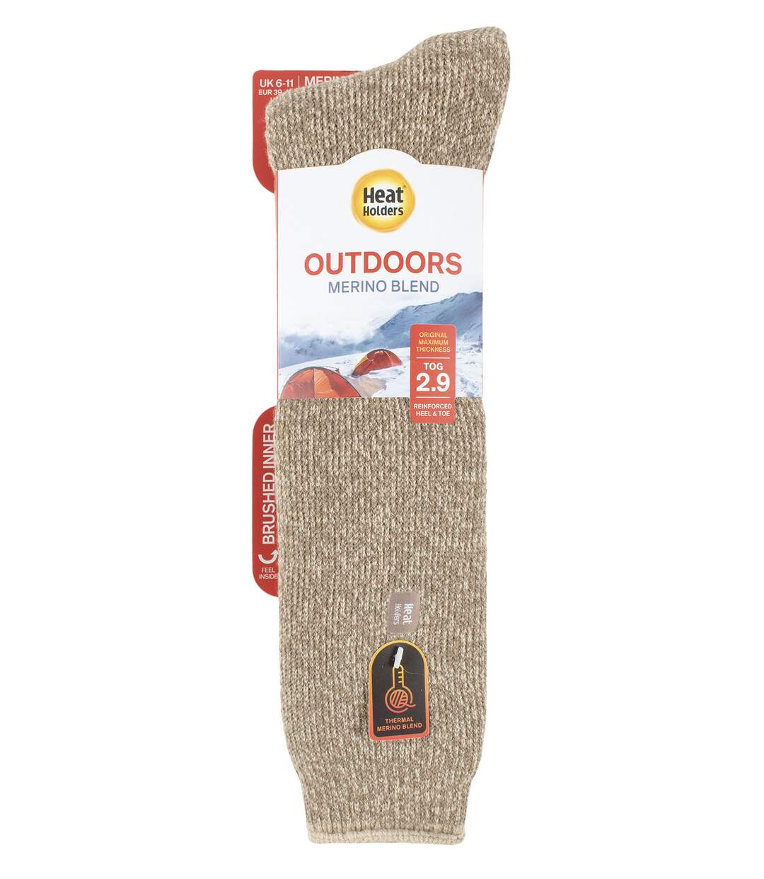 Heat Holders - Mens Long Leg Merino Wool Thermal Socks for Winter-2