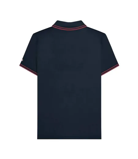 Polo Homme Bleu Marine Foncé Bordeaux Lambretta