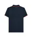 Polo Homme Bleu Marine Foncé Bordeaux Lambretta-2