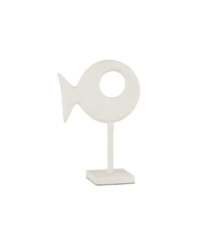 Statuette sur Pied Figurine Poisson 30cm Blanc