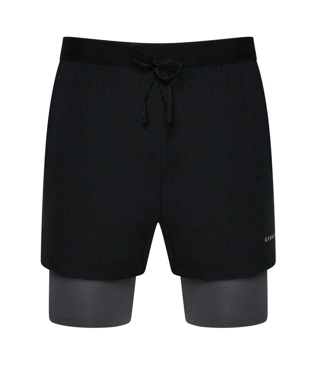 Short De Course Homme Noir Anthracite Gym King-2