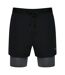 Short De Course Homme Noir Anthracite Gym King-2