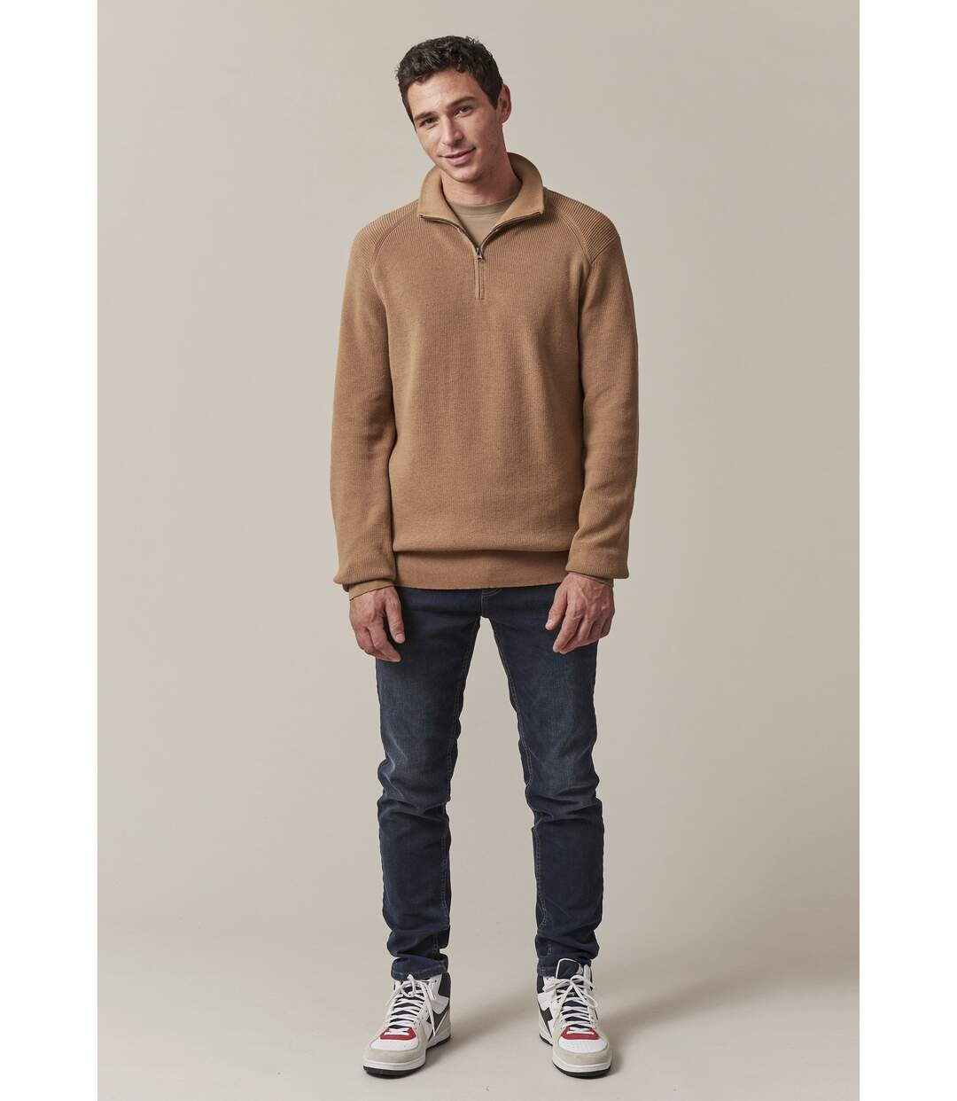 Pull chaud avec col montant zippé pour homme EVERY-3