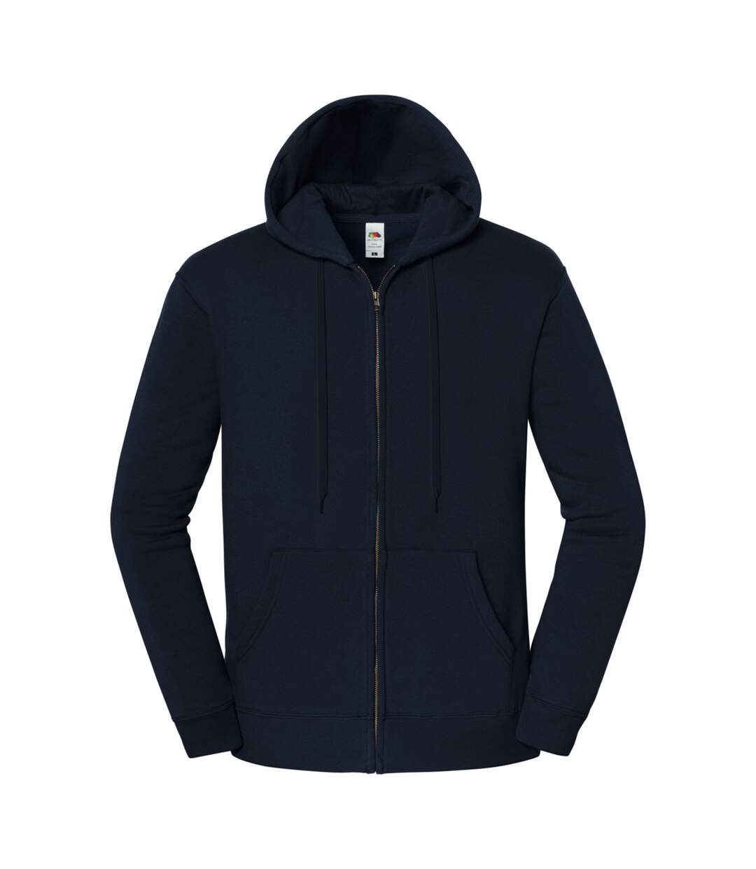 Mens Iconic Premium Full Zip Hoodie Deep Navy Fruit Of The Loom-1