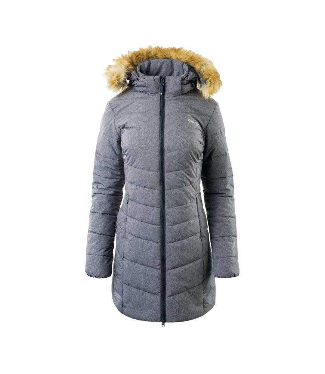 Manteau Motif/style Matelassé Gveni Femme Graphite Hi-Tec-1