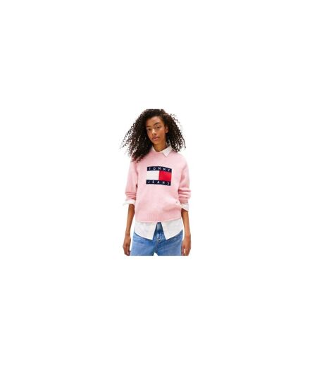 Pull Motif/style Drapeau Femme Rose Tommy Jeans