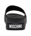Claquettes Motif/style En Relief Adulte Noir Love Moschino-2