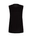 Bella Ladies/Womens Flowy Scoop Muscle Tee / Sleeveless Vest Top (Black)