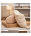 OZABI Mules Femme, Suédine Matelassée Effet Doudoune, Doublure Fourrure-4