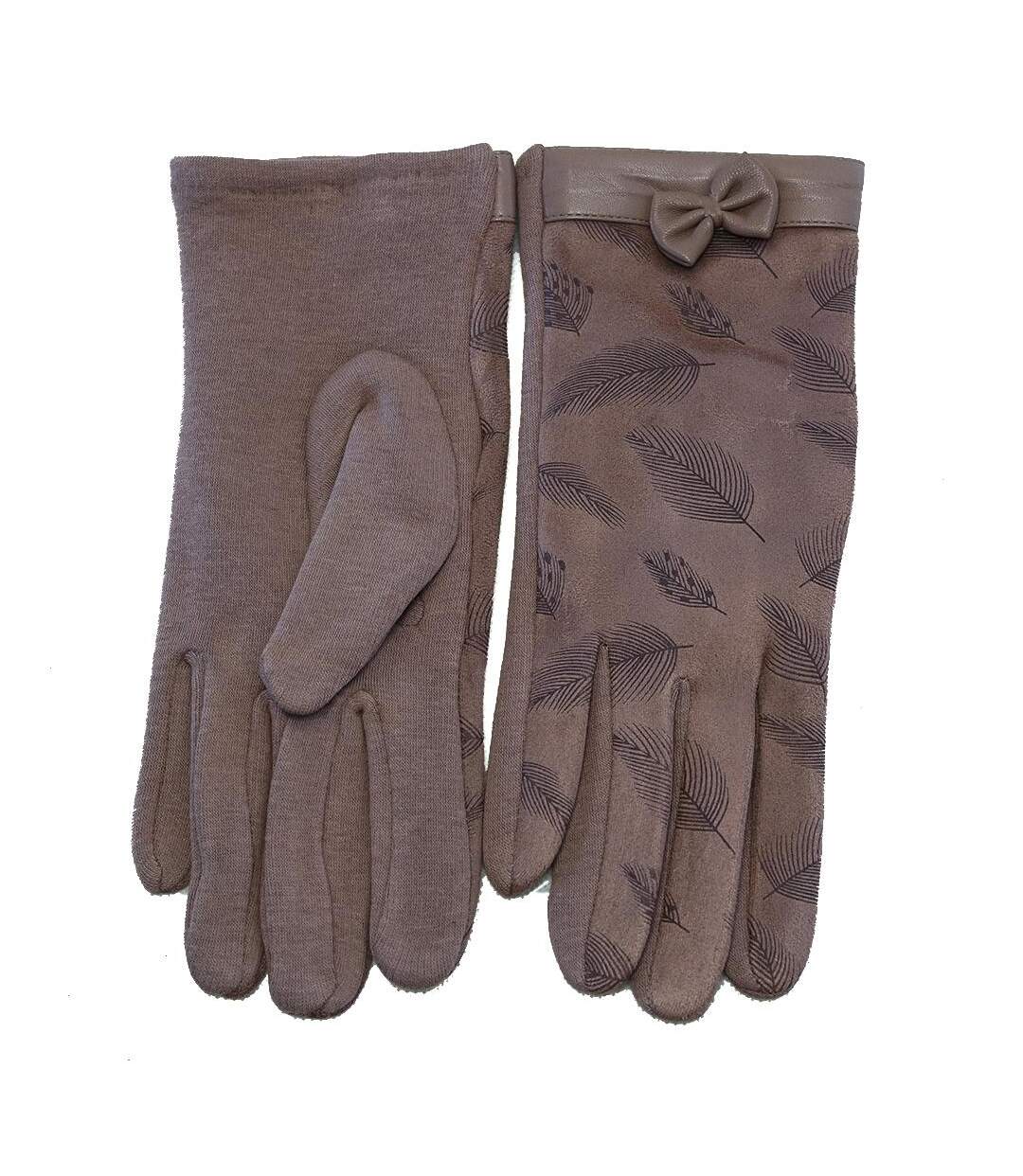 Gants femme motif  PLUMES-1