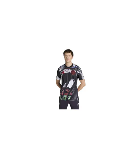 T-shirt Motif/style Manchester United Fc Pre-match Homme Noir Blanc Adidas