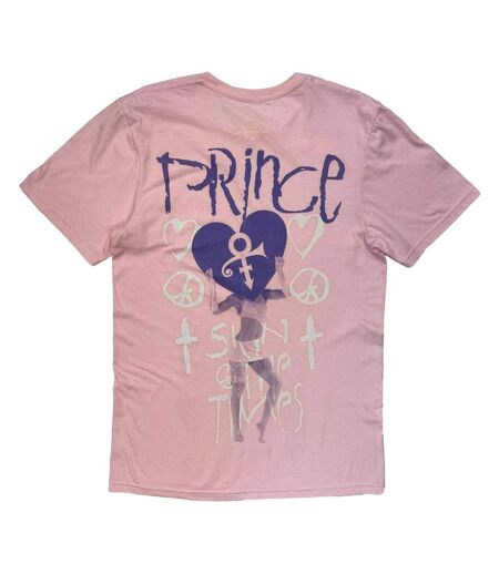 T-shirt Motif/style Guitare Sign Of The Times Adulte Rose Prince
