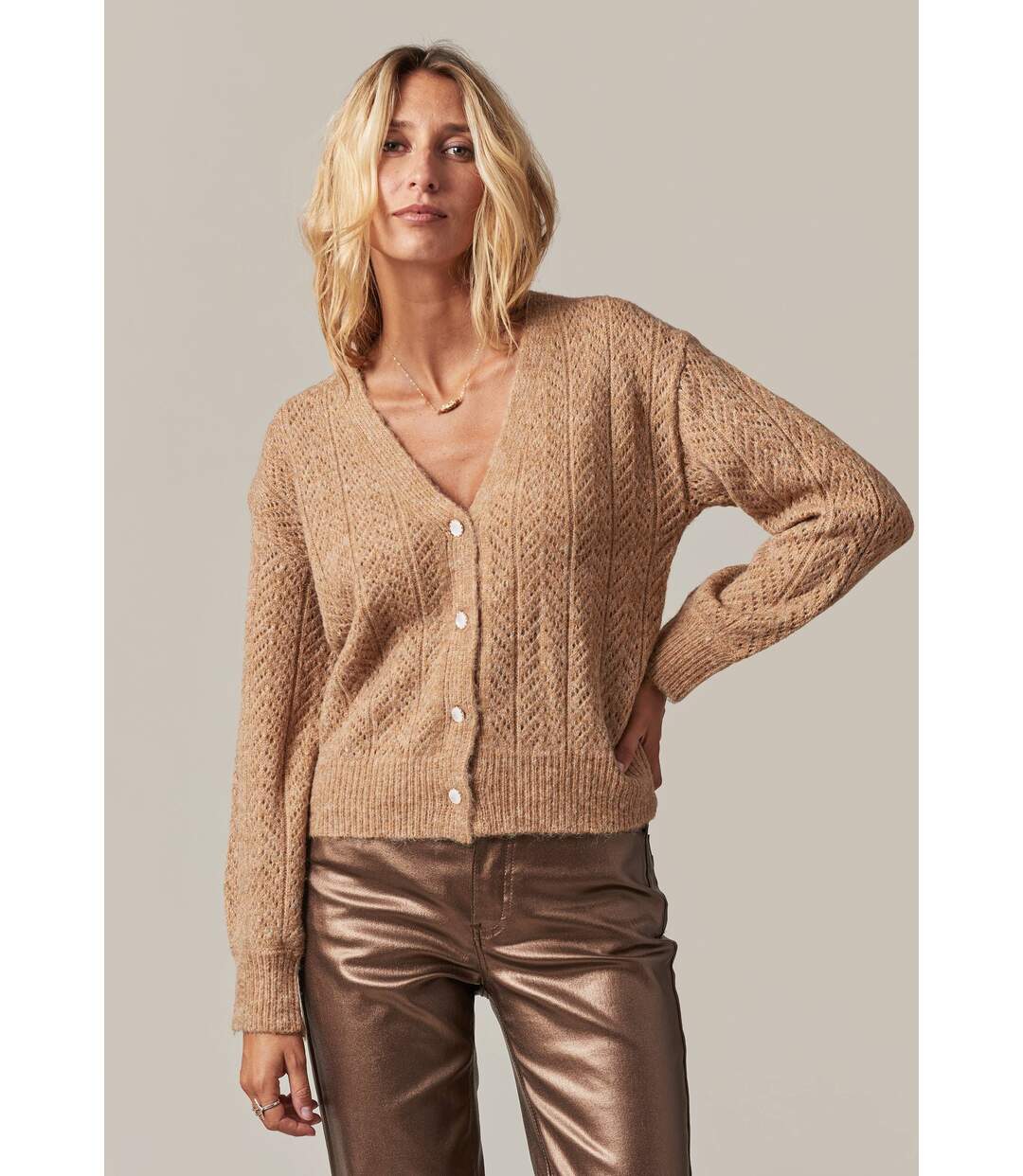 Cardigan bohème à coupe blousante pour femme DORFI-1