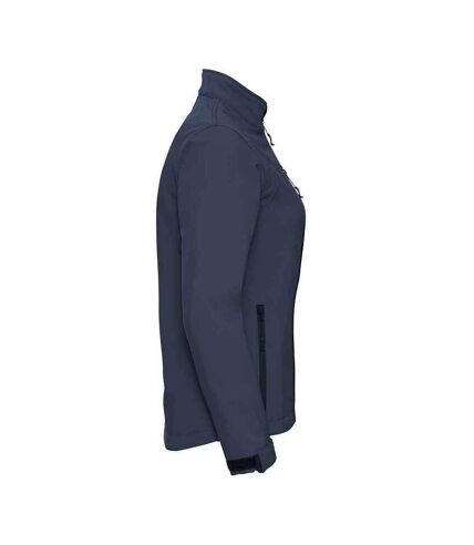 Womens/ladies 3 layer soft shell jacket french navy Russell