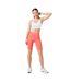 Womens/ladies High Waist Skinny Cycling Shorts Deep  Coral-4
