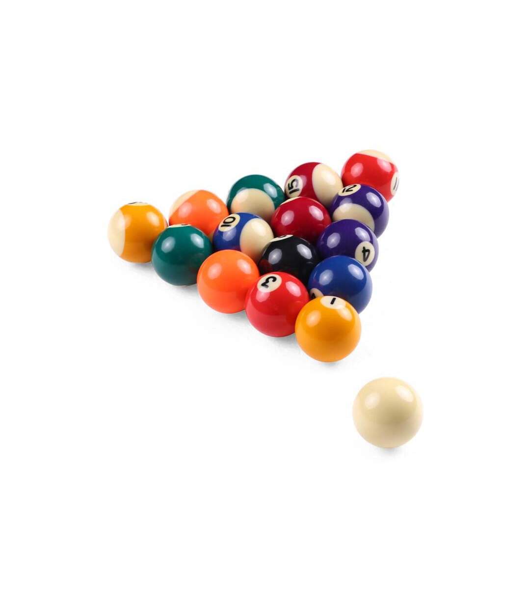 Lot de 16 boules de billard  50.8 mm en résine Pour jeu américain