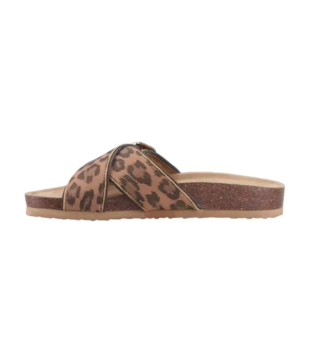 Sandales À Sangles Croisées Motif/style Léopard Annie Tigg Femme Marron Clair Léopard Rocket Dog