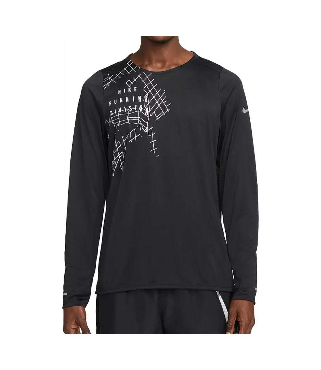 T-shirt Manches Longues Noir Homme Nike Rdvn - L-1