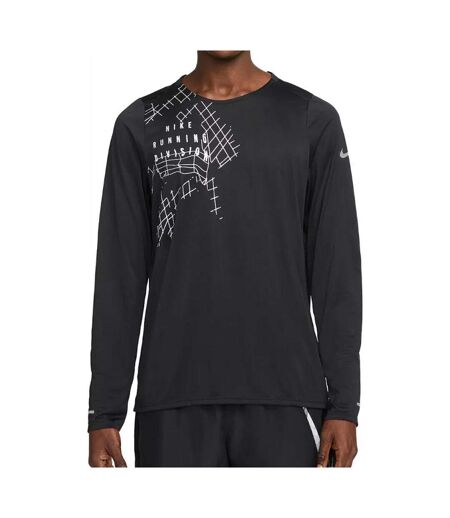 T-shirt Manches Longues Noir Homme Nike Rdvn - L