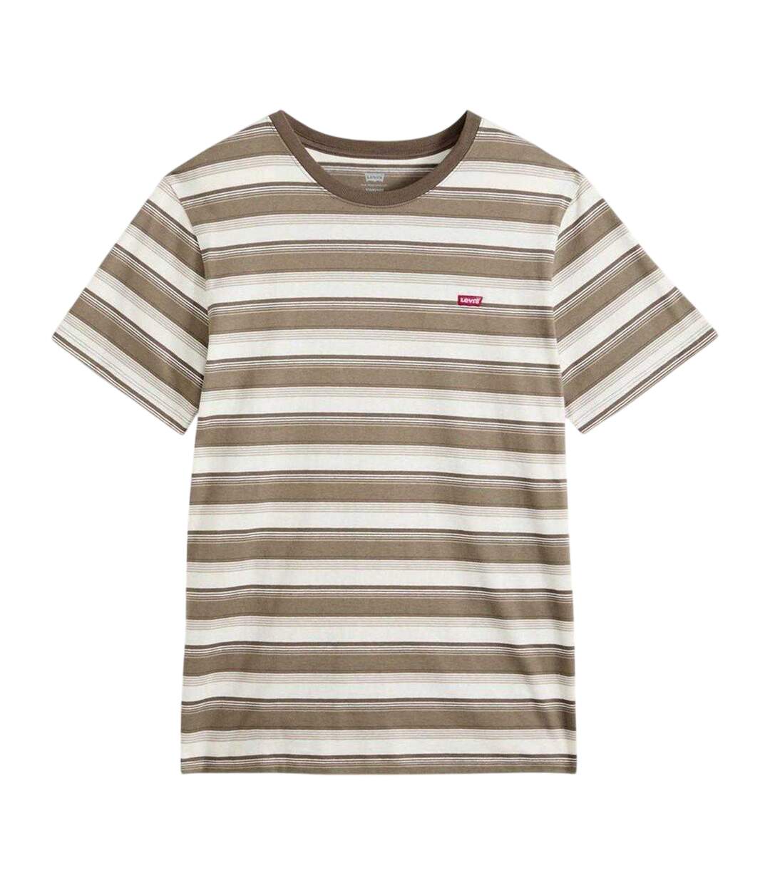 Mens Original Contrast Striped T-shirt Green Levis-2