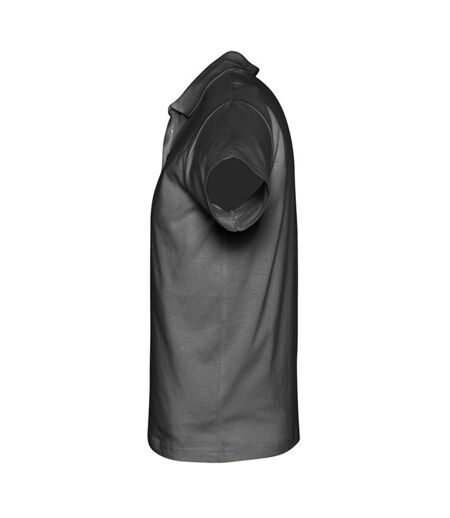 SOLS Mens Prescott Jersey Short Sleeve Polo Shirt (Dark Grey) - UTPC326