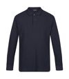Regatta Mens Leaonzo Long-Sleeved Polo Shirt (Navy/Black)