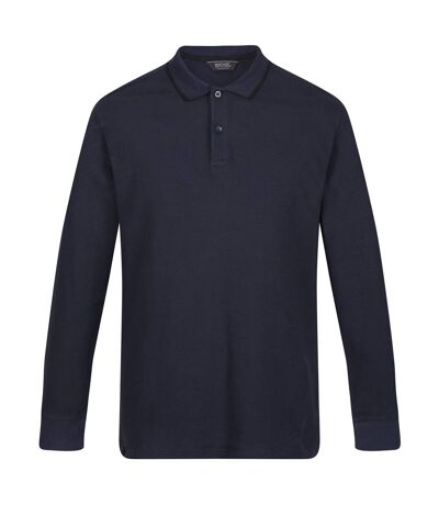 Regatta Mens Leaonzo Long-Sleeved Polo Shirt (Navy/Black) - UTRG7042
