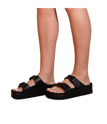 Womens/ladies danielle sliders black Where´s That From