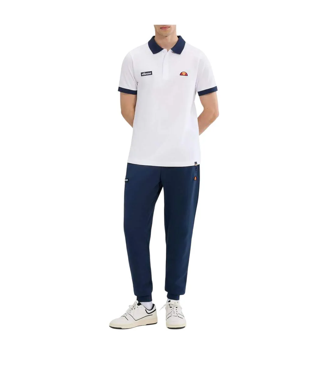 Polo Lessepsia Homme Blanc Bleu Marine Ellesse-1