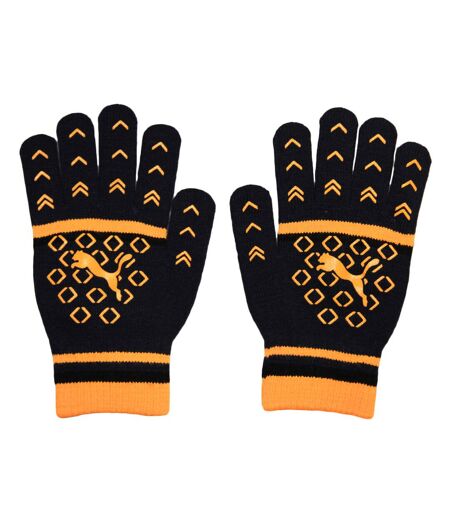 Puma Womens/Ladies Striped Gloves (Black/Coral) - UTUT1631