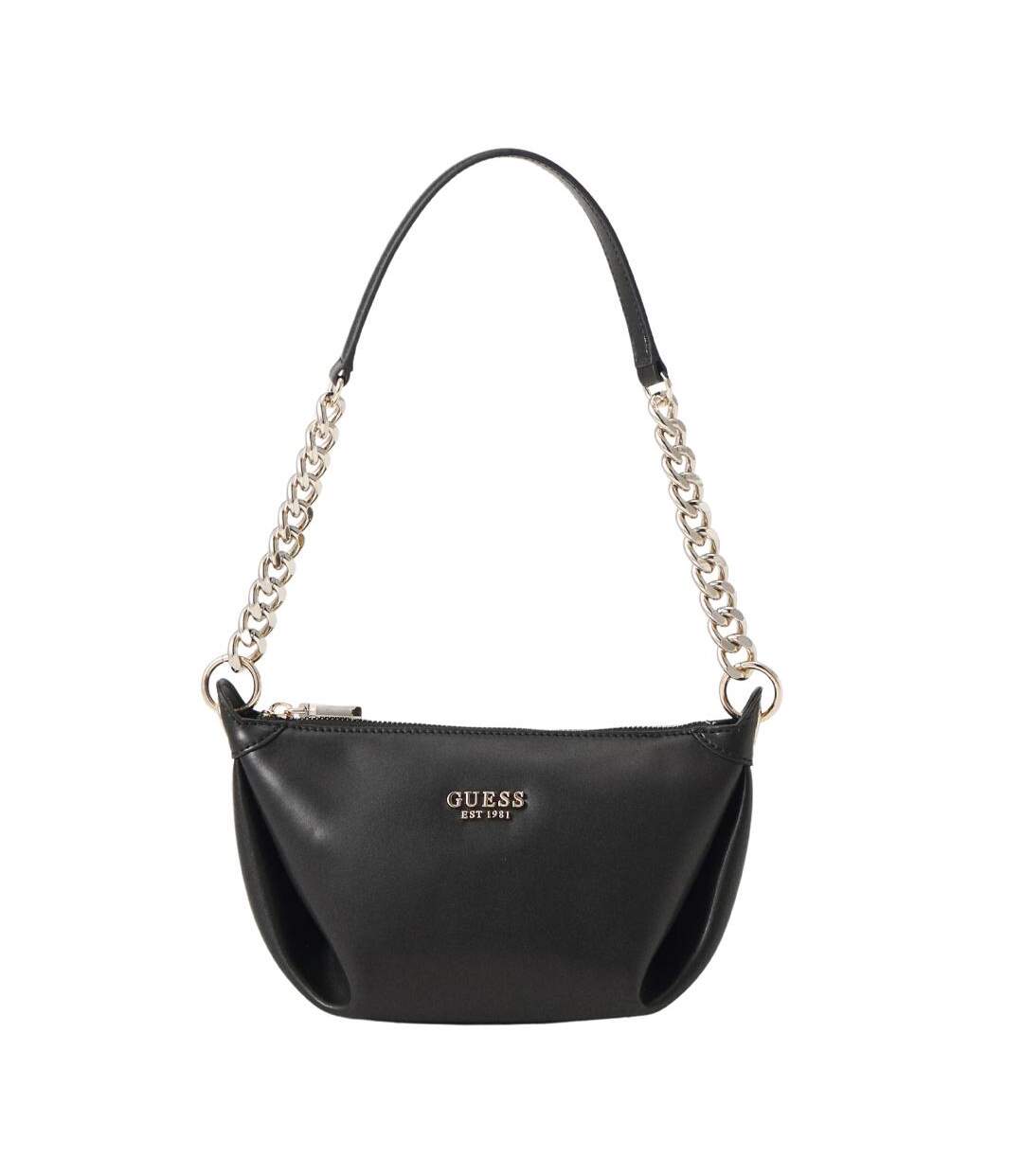 Sac à bandoulière noir femme guess eco evaine top zip s-1