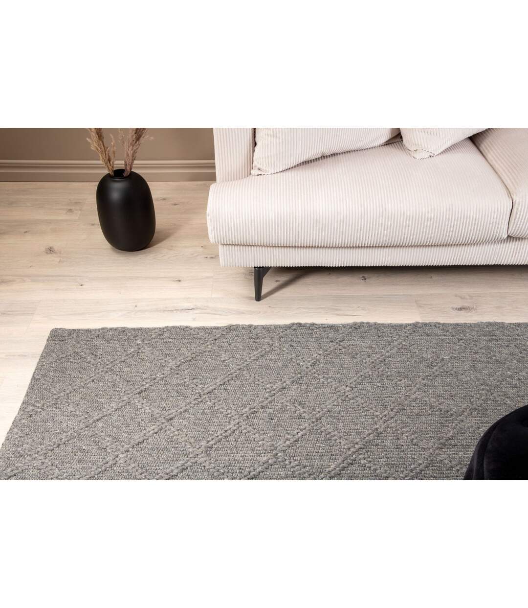 Tapis Déco en Laine Cloudy 200x300cm Gris-5