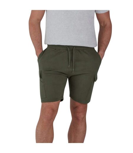 Short à poches homme vert militaire Raging Bull