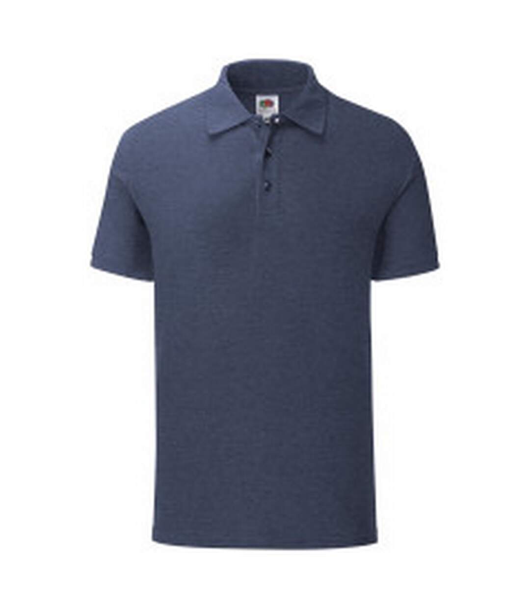 Polo iconic homme bleu marine chiné Fruit of the Loom-1