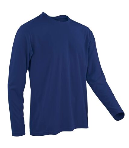 Spiro Mens Sports Quick-Dry Long Sleeve Performance T-Shirt (Navy)