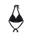Haut de maillot de bain noir femme grain de sable line-2