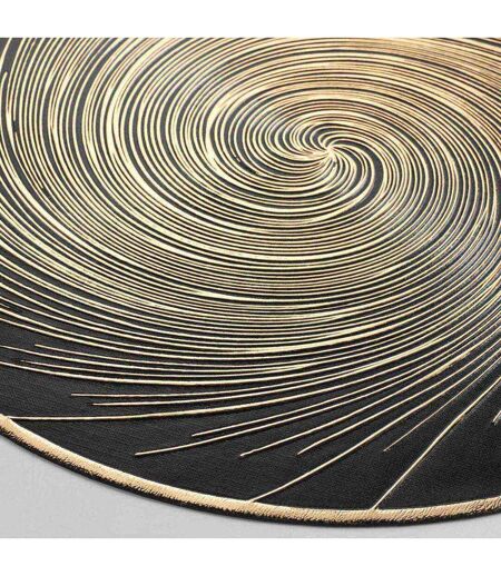 Set de Table Métallisé Spirale 38cm Noir & Or