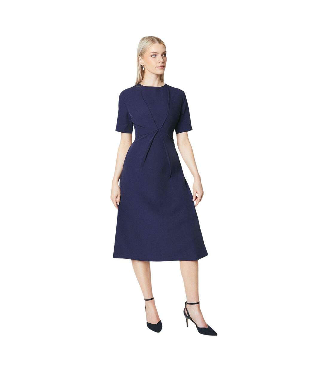 Robe mi-longue femme bleu marine Principles-1