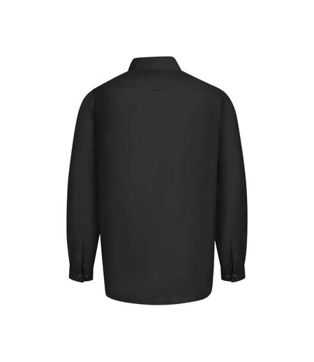 Mens D555 Richard Oxford Kingsize Tall Long-sleeved Shirt Black Duke