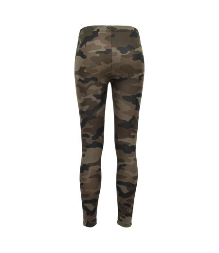 Legging Motif/style Camouflage Femme Marron Beige Urban Classics