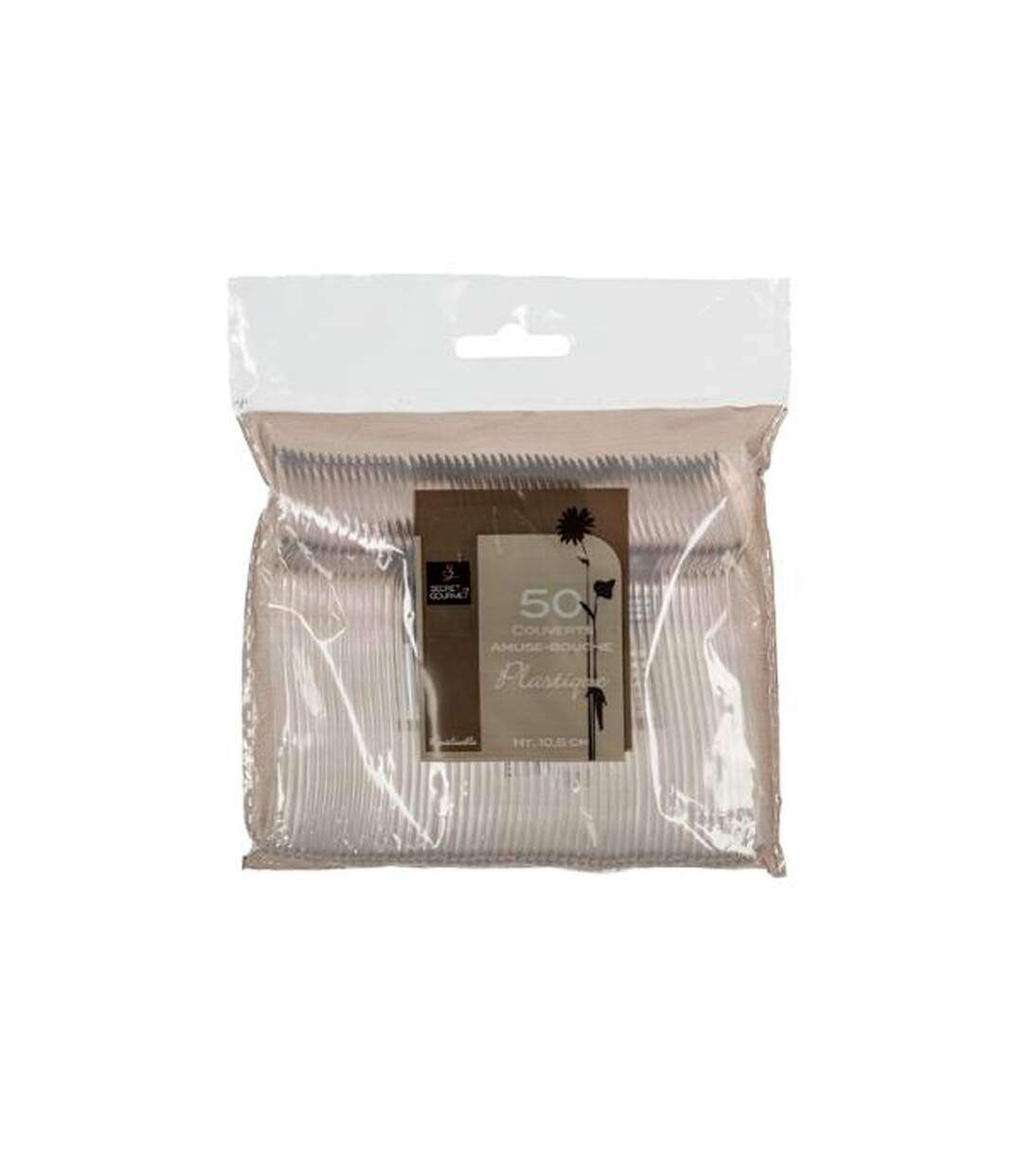 Lot de 50 Cuillères Plastique Réutilisable Amuse-Bouche 9cm Transparent-1