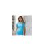 Skinni Fit Womens/Ladies Feel Good Stretch Short Sleeve T-Shirt (Surf Blue) - UTRW4422